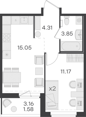 планировка, фото №1