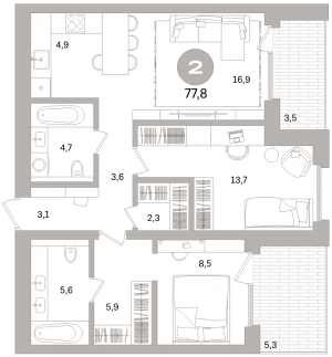 планировка, фото №1