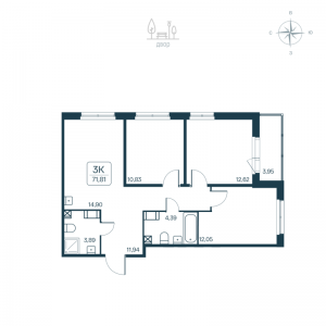 планировка, фото №1