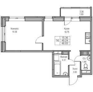 планировка, фото №1