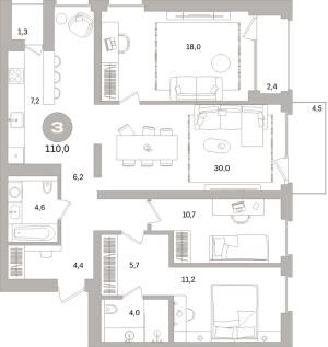 планировка, фото №1