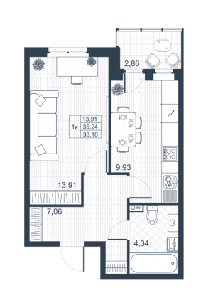 планировка, фото №1