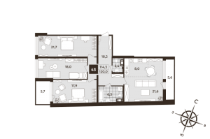 планировка, фото №1