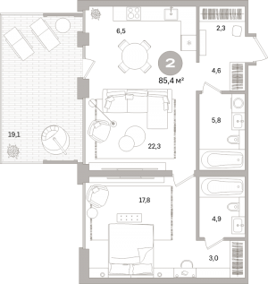 планировка, фото №1