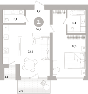 планировка, фото №1