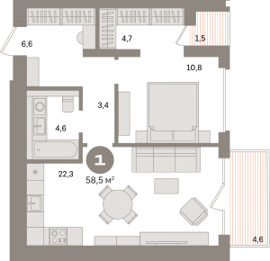 планировка, фото №1