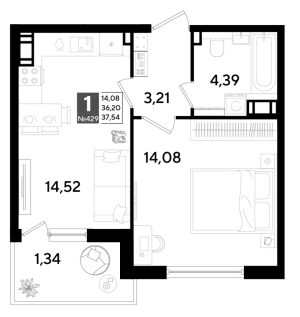 планировка, фото №1