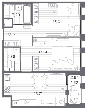 планировка, фото №1