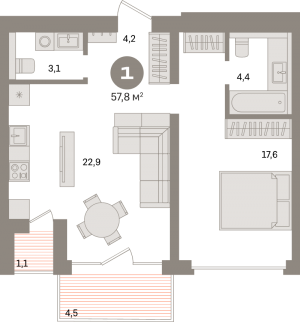 планировка, фото №1