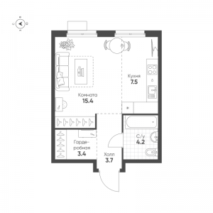 планировка, фото №1