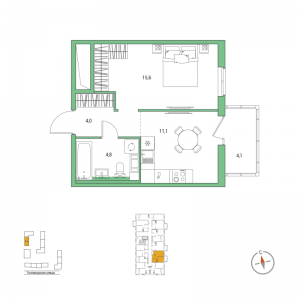 планировка, фото №1