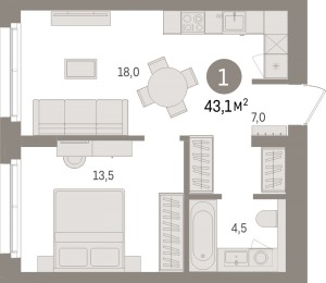 планировка, фото №1