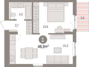 планировка, фото №1