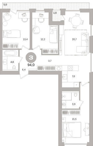 планировка, фото №1