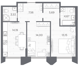 планировка, фото №1