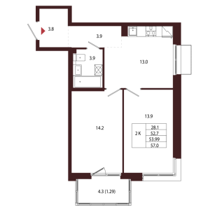 планировка, фото №1