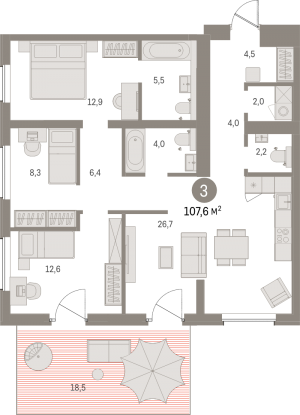 планировка, фото №1