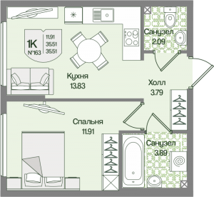 планировка, фото №1