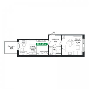 планировка, фото №1