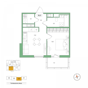 планировка, фото №1