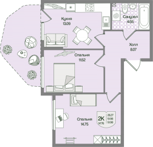 планировка, фото №1