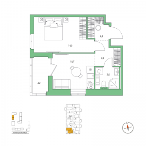 планировка, фото №1