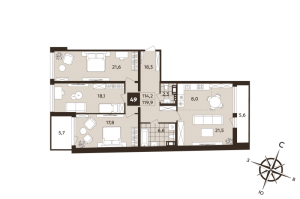 планировка, фото №1