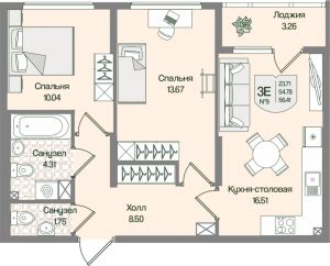 планировка, фото №1