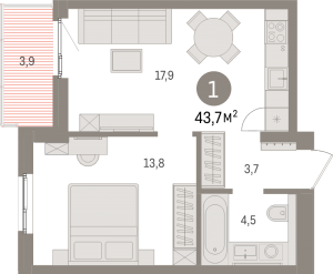 планировка, фото №1