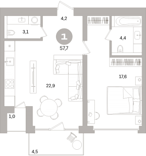 планировка, фото №1