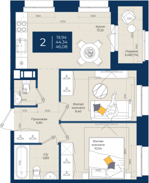 планировка, фото №1