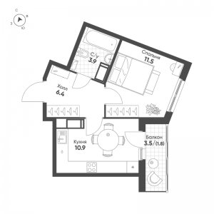 планировка, фото №1