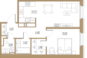 планировка, фото №1