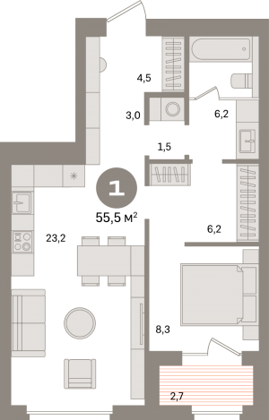 планировка, фото №1