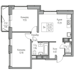 планировка, фото №1