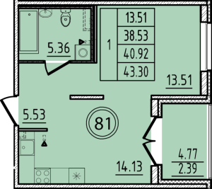 планировка, фото №1