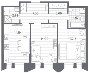 планировка, фото №1