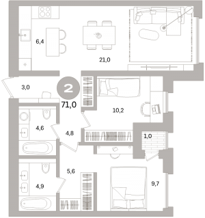 планировка, фото №1