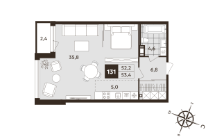 планировка, фото №1