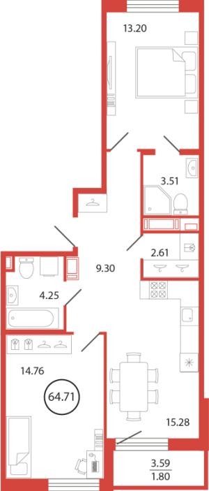 планировка, фото №1