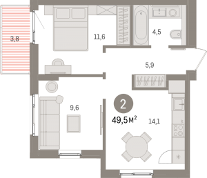 планировка, фото №1