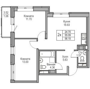 планировка, фото №1