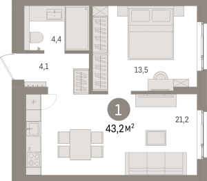 планировка, фото №1