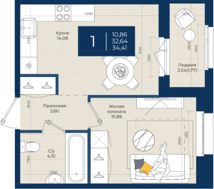 планировка, фото №1