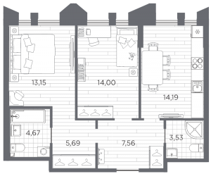 планировка, фото №1