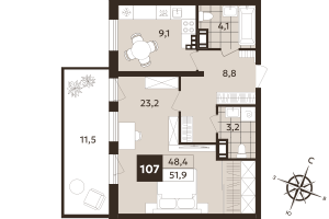 планировка, фото №1