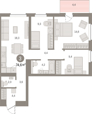 планировка, фото №1