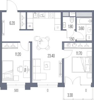 планировка, фото №1