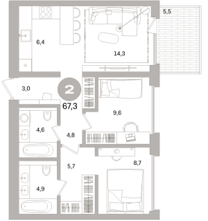 планировка, фото №1