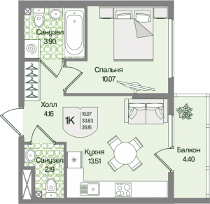 планировка, фото №1